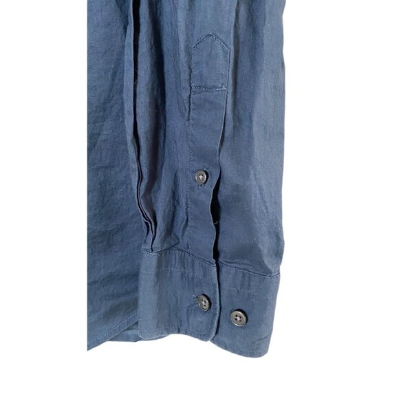Express Mens Precision Fit Y2K Teal Blue Western Vibe Embroidered Button‎ Down L - Picture 3 of 6